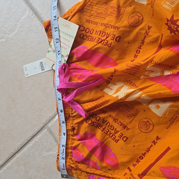 FARM RIO x Anthropologie Print Scallop-hem Wide Leg Pants In Fresh Fish NWT L - Picture 11 of 14